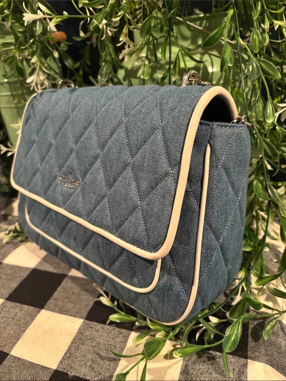 kate spade quilted denim